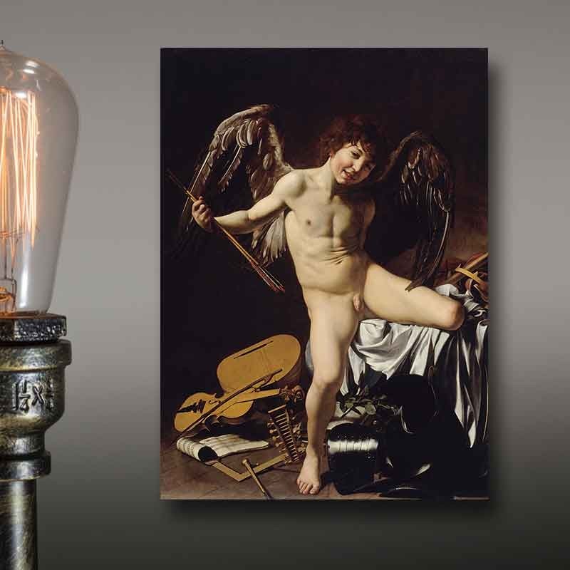 Πίνακας σε καμβά Caravaggio - Cupid as Victor