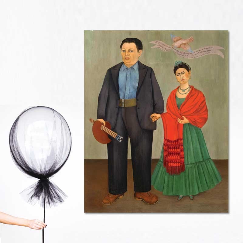 Πίνακας σε καμβά Frida Kahlo - Frida and Diego Rivera