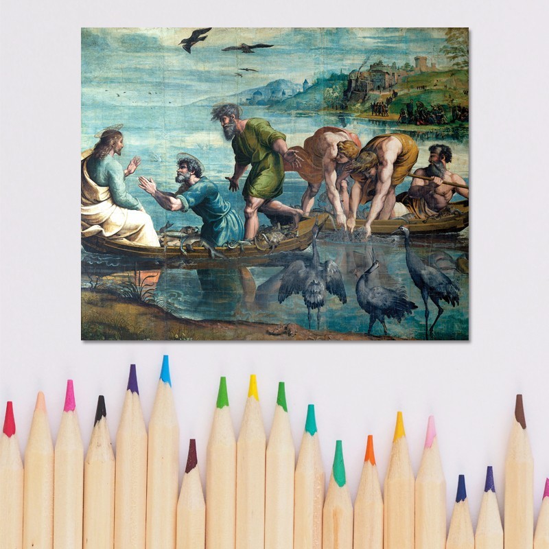 Πίνακας σε καμβά Raffaello - The Miraculous Draft of Fishes