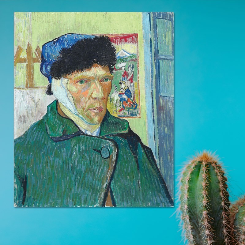 Πίνακας σε καμβά Van Gogh - Self-portrait with bandaged ear